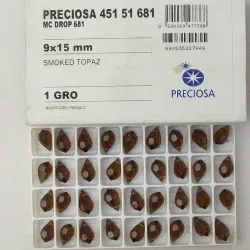 cristal pingente drops gota 9x15mm smok topazio 10 pe�as