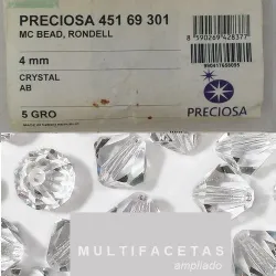 bal�o bal�ozinho cristal AB 04mm Preciosa bead  100 pedras.