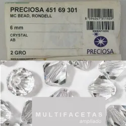 bal�o bal�ozinho cristal AB 06mm Preciosa 1 grossa 144 pedras