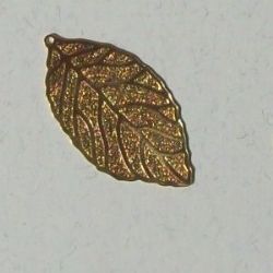estamparia em metal bijuterias 1584 Folha 46X24mm Banho dourado  - Pacote  com 10 unidades.