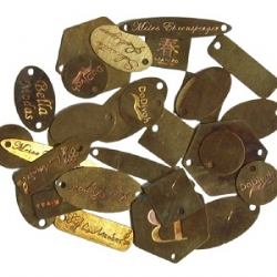 etiqueta placa metal personalizada