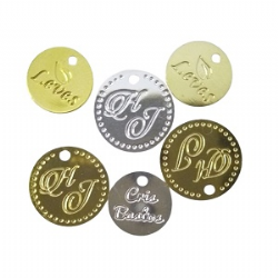 etiqueta placa metal personalizada