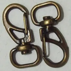 mosquet�o para chaveiro e brindes 115 anzol 43x23mm argola quadrada passante10mm ouro velho 2 pe�as