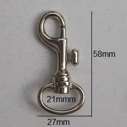 mosquet�o para chaveiro e brindes 0102/3 58x27mm argola oval n�quel 1 pe�a