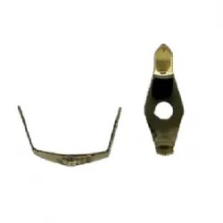 garra trava presilha fundi��o e caixa 698 20x08mm pontiaguda furo centro lat�o bruto 50 pe�as