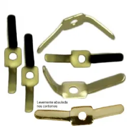 garra trava presilha fundi��o e caixa 849 23x4,5mm furo centro lat�o bruto 100 pe�as