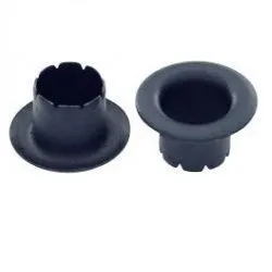 Ilh�s para bolsas e confec��o 5,5X5,5mmX9,5mm preto semi fosco. 1000 pe�as.