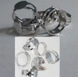 base regul�vel com caixa para anel redonda 10mm sem aba lat�o n�quel 20 pe�as