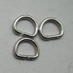 meia argola bijuteria e confec��o  alum�nio 13mm fio 2mm 9mm interno alum�nio n�quel. 100 pe�as