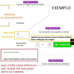 argolinha inox para bijuterias