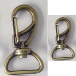 mosquet�o pet guia e peitoral 5002 43X25mm passante 20mm ouro velho. 10 pe�as.