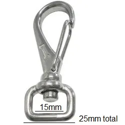 mosquet�o pet guia e peitoral 136 argola quadrada 67x25mm n�quel 25 pe�as