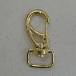 mosquet�o pet guia e peitoral 5002 43X15mm passante 15mm dourado latonado. 50 pe�as.