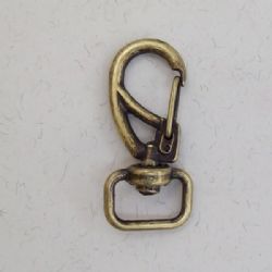 mosquet�o pet guia e peitoral 5002 43X15mm passante 15mm ouro velho. 50 pe�as.