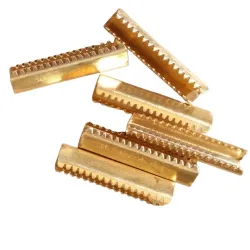 terminal ponteira garra sem argola 25X06mm em lat�o bruto 30 pe�as