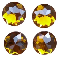 pedra caboch�o sem furos redondo 18mm cor 290 smook top�zio acr�lico base reta 25 pe�as