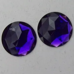 pedra caboch�o sem furos redondo 18mm cor 14 violeta acr�lico base reta 25 pe�as