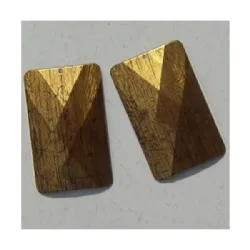 chaton para costura com furos retangular 40X25mm ouro velho estampada 2 furos  10 pe�a