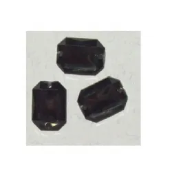 chaton para costura com furos retangular octogonal18x13mm fume transparente 2 furos 20 pe�as