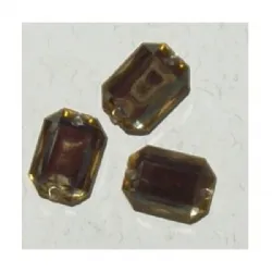 chaton para costura com furos retangular octogonal18x13mm mel 2 furos 20 pe�as