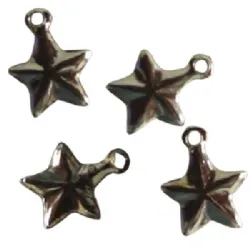 estamparias para montar bijuterias estrela 8mm com relevo em ferro n�quel 1000 pe�as.