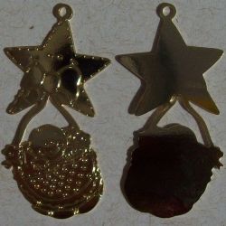 estamparia em metal bijuterias 1176 pingente infantil beb� 30x15mm dourado 01 pe�a.