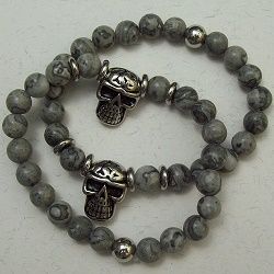 Pulseira masculina pedra vulc�nica