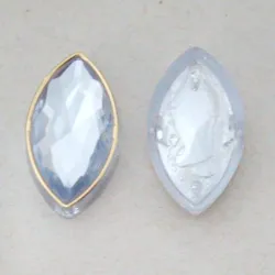 chaton rebite cal�ado e confec��o navete 32x17mm cristal filete dourado 04 pe�as