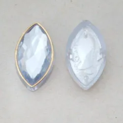 chaton rebite cal�ado e confec��o navete 15x07mm cristal filete dourado 6 pe�as