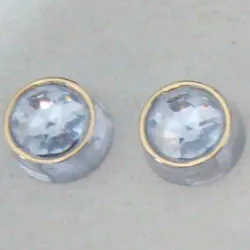 chaton rebite cal�ado e confec��o redondo 6mm cristal filete dourado 50 pe�as