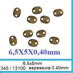 estamparias para montar bijuterias contraste 6,5x5mm lat�o bruto 500 pe�as