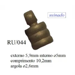 terminal montagem bijuteria redondo usinado 05X10mm, lat�o bruto 20 pe�as