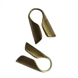 terminal redondo para bijuteria e couro 05mm aberto lat�o bruto 50 pe�as