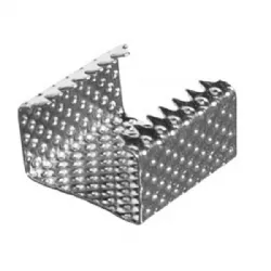 terminal ponteira garra sem argola 14x10x5mm picotado chapa ferro banho n�quel 100 pe�as