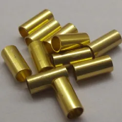 tubo para montagem de bijuterias redondo reto 10mm 3/16 parede 0,40mm alum�nio dourado 100 pe�as