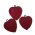 etiqueta para gravao a laser alumnio corao 27X24mm 1 furo cor vinho 50 peas