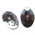 boto strass cristal oval 25X18mm em acrlico 2 furos centrais e base semi plana. 25 unidades.