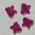 chaton borboleta 10X9mm pedra acrlico com 2 furos, base plana cor 19 pink. 100 peas.