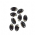chaton para costura com furos oval 23x14mm fum transp. com espelho 2 furos grandes  25 peas