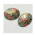 chaton para costura com furos oval 40x30mm flor ouro estampado sem espelho 2 furos 1 pea