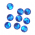 chaton para costura com furos redondo 08mm azul safira com espelho 2 furos 100 peças