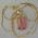 colar com pedra tcheca rosa 25x18mm rosa corrente snake dourada 48cm sem extensor fecho boia. 1PÇ