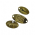 etiqueta placa metal personalizada oval dourada 13X06mm 0,40mm espes. 100 peas envio 20 dias teis