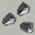 chaton irregular hexagonal com 2 furos 21X17mm em acrílico cristal, base reta. 20 peças.