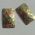 chaton retangular baguete 40x25mm quadriculado 2 furos cor 49 floral ouro dourado. 10 peças.