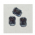 chaton para costura com furos retangular octogonal18x13mm cristal 2 furos 40 peas